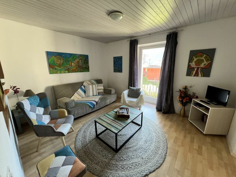 Casa bifamigliare a schiera centrale di 2 + 3.5 locali, con corte (11)
