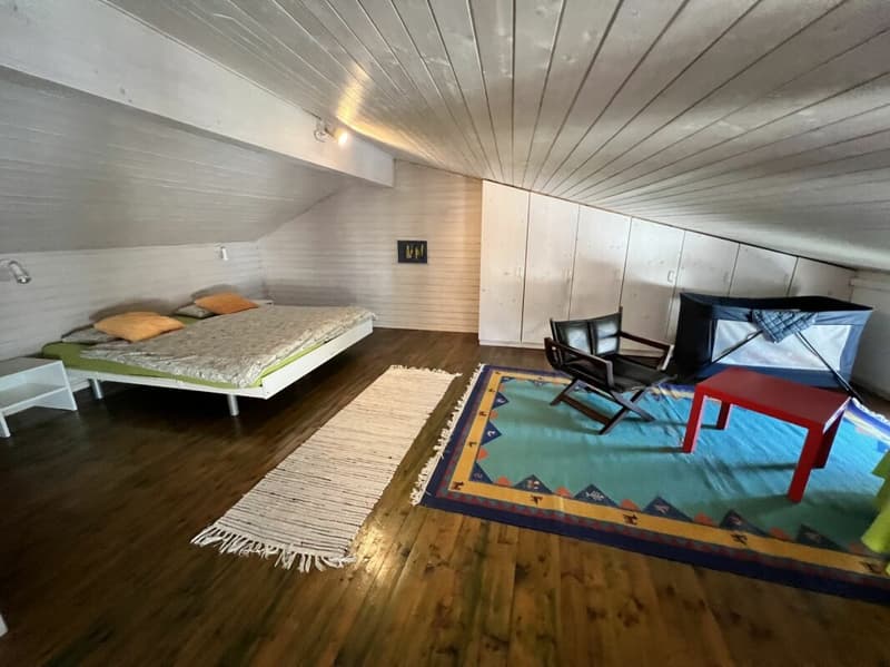Casa bifamigliare a schiera centrale di 2 + 3.5 locali, con corte (15)
