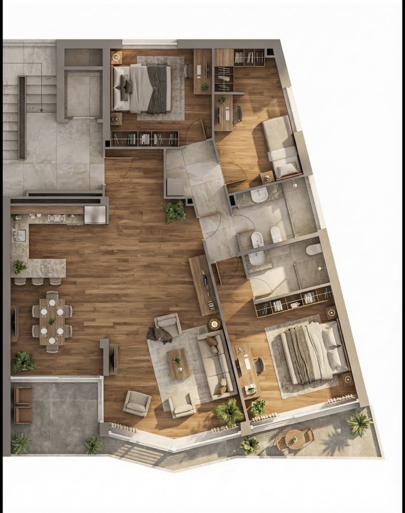 Luminoso appartamento di 4.5 locali con vista panoramica a Lugano (5)