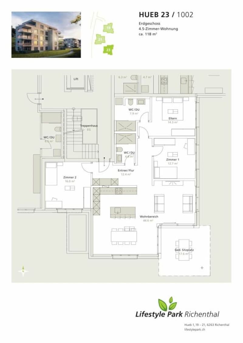 Familienfreundliche 4.5-Zimmerwohnung mit Gartensitzplatz (3)