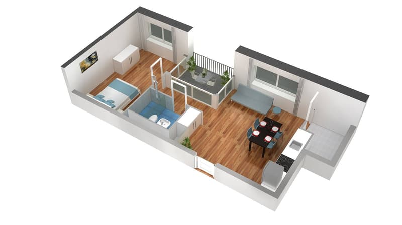Möblierte und moderne 1.5-Zimmerwohnungen im modernen Erlenmattquartier (1)