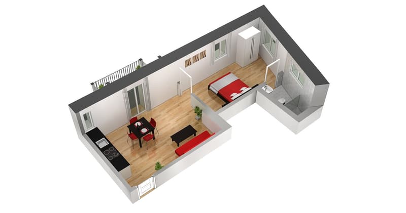 Grosszügiges möbliertes 2 Zimmer-Apartment mit Balkon in Zürich-Altstetten (14)