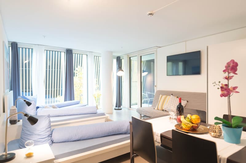 Möbliertes, modernes 1.5 Zimmer Studio mit Balkon (7)