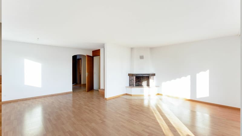 Wohnzimmer mit Cheminée