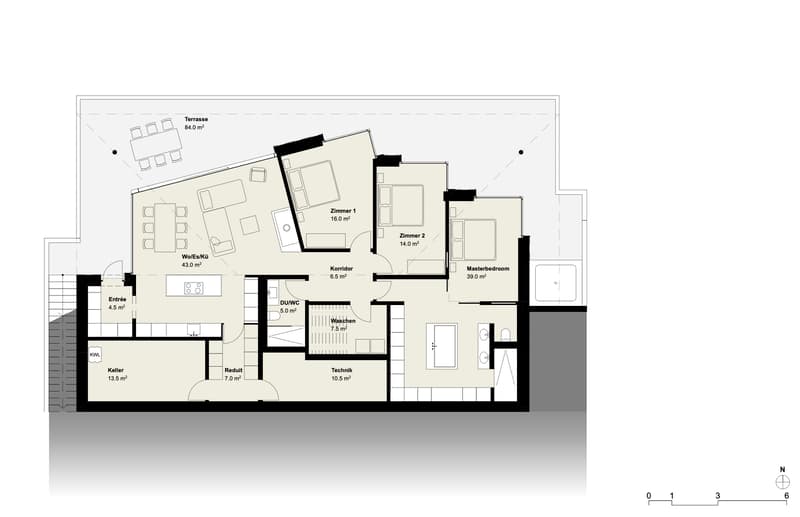 Grundriss Wohngeschoss
