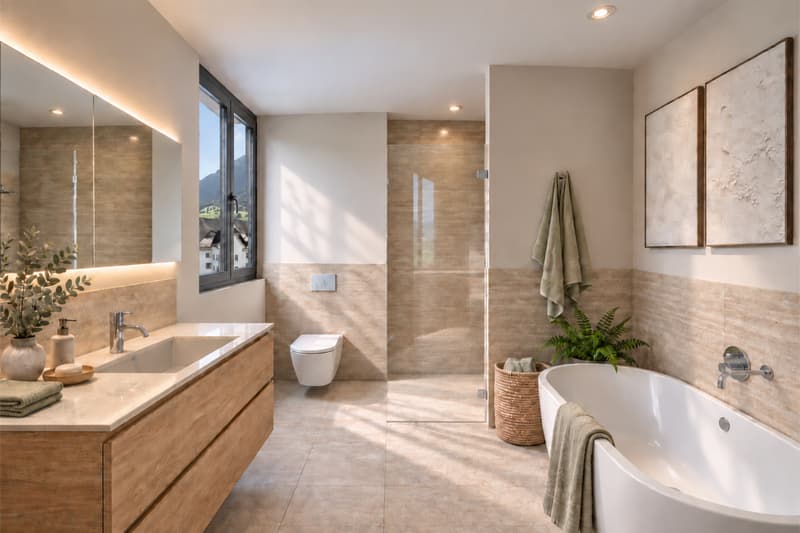 Badezimmer mit Dusche