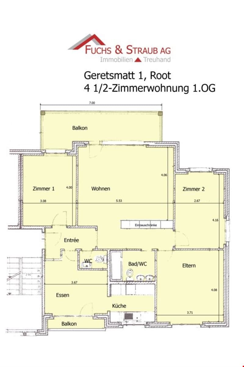 Grundriss der Wohnung