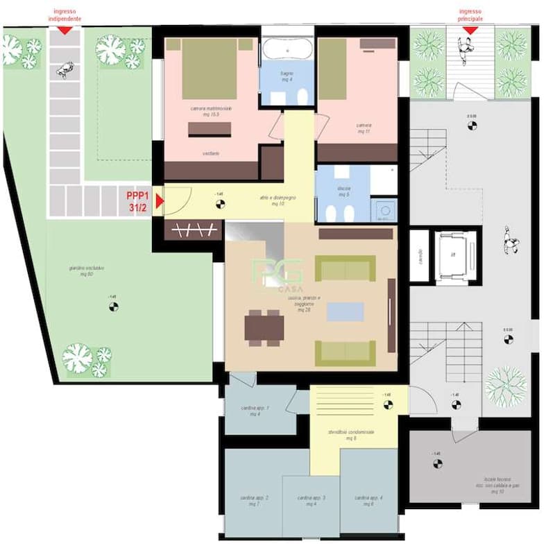 Appartamento 3.5 locali con giardino (3)
