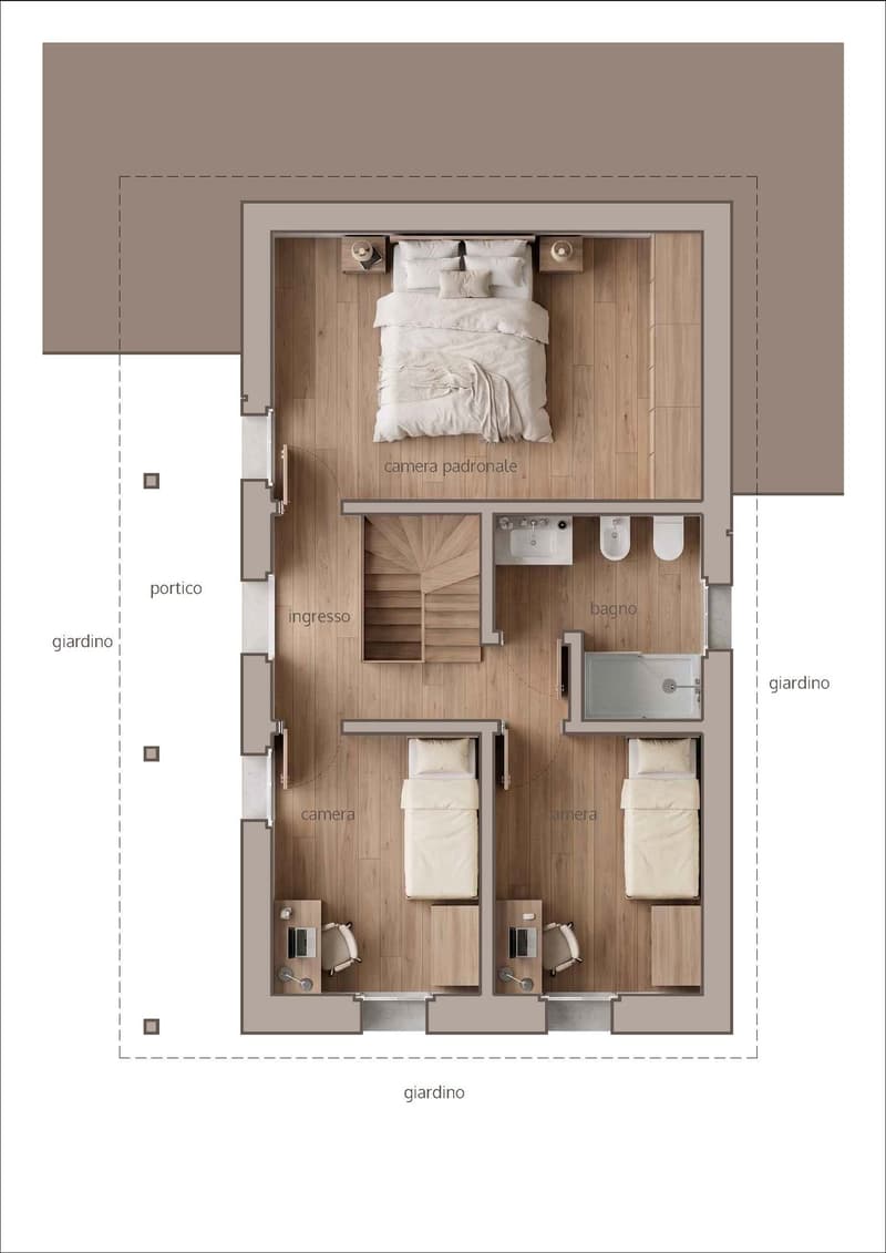 Casa unifamiliare con terreno e posti auto coperti (22)