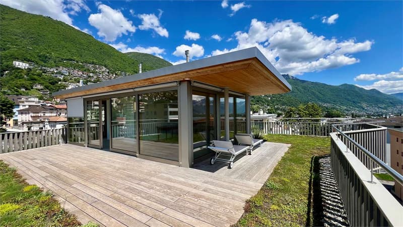 MINUSIO - Nuovo appartamento con grande giardino e vista lago (13)