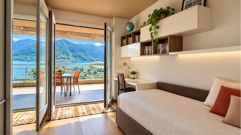 MELIDE - ELEGANTE 4.5 CON VISTA LAGO, TERRAZZA, PISCINA E WELLNESS (7)