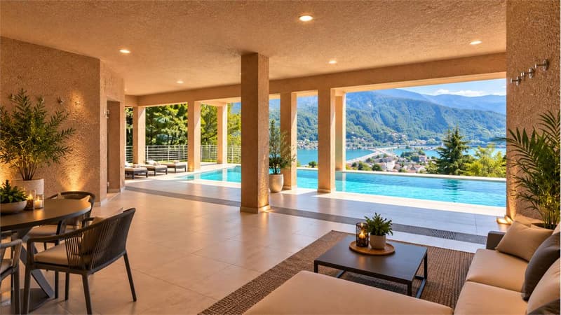 MELIDE - ELEGANTE 4.5 CON VISTA LAGO, TERRAZZA, PISCINA E WELLNESS (10)
