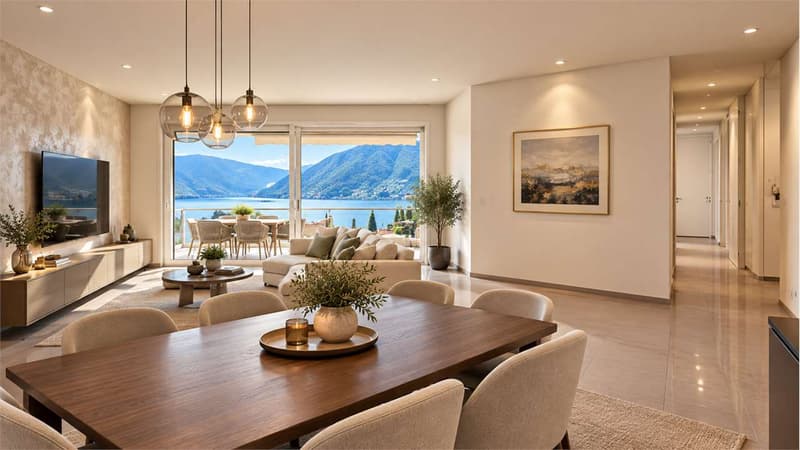MELIDE - ELEGANTE 4.5 CON VISTA LAGO, TERRAZZA, PISCINA E WELLNESS (2)
