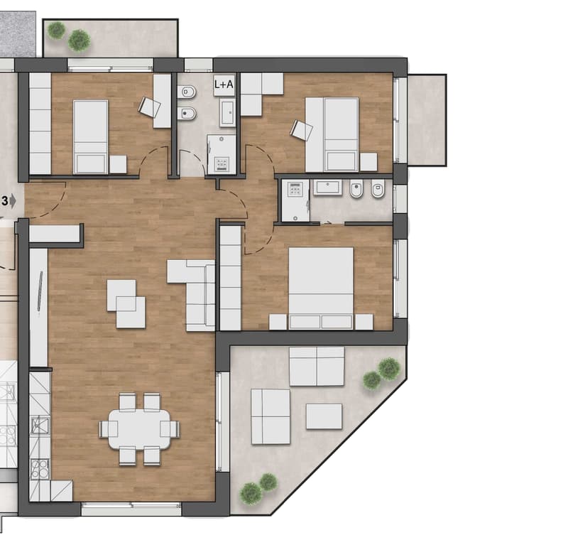Nuovo 4.5 Locali con terrazza privata – Residenza Castellanza (3)