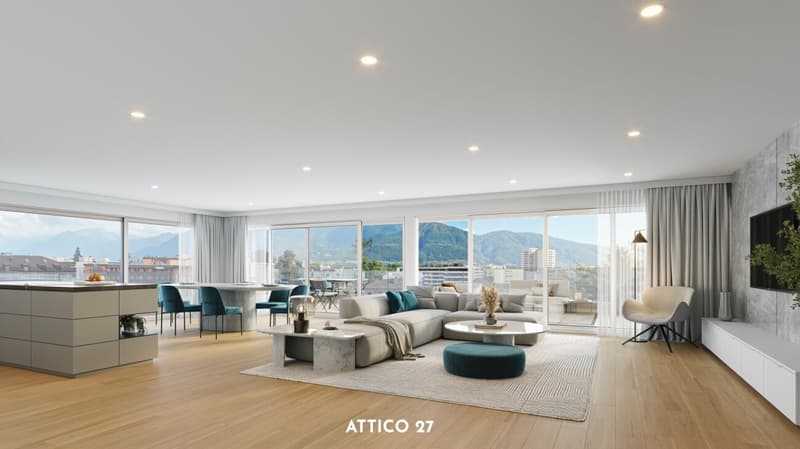 Vivi il lusso a Locarno - Prestigioso attico 4.5 locali in centro (auch Zweitwohnsitz) (1)
