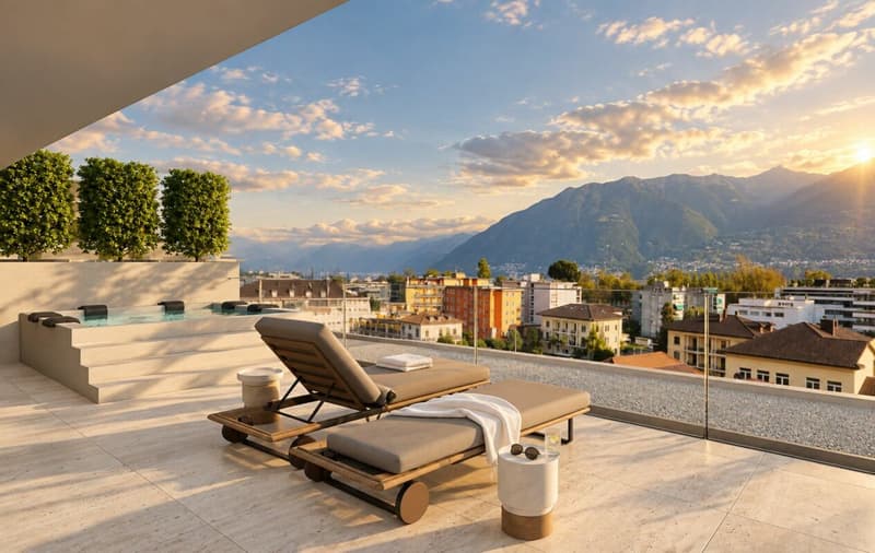 Vivi il lusso a Locarno - Prestigioso attico 4.5 locali in centro (auch Zweitwohnsitz) (2)