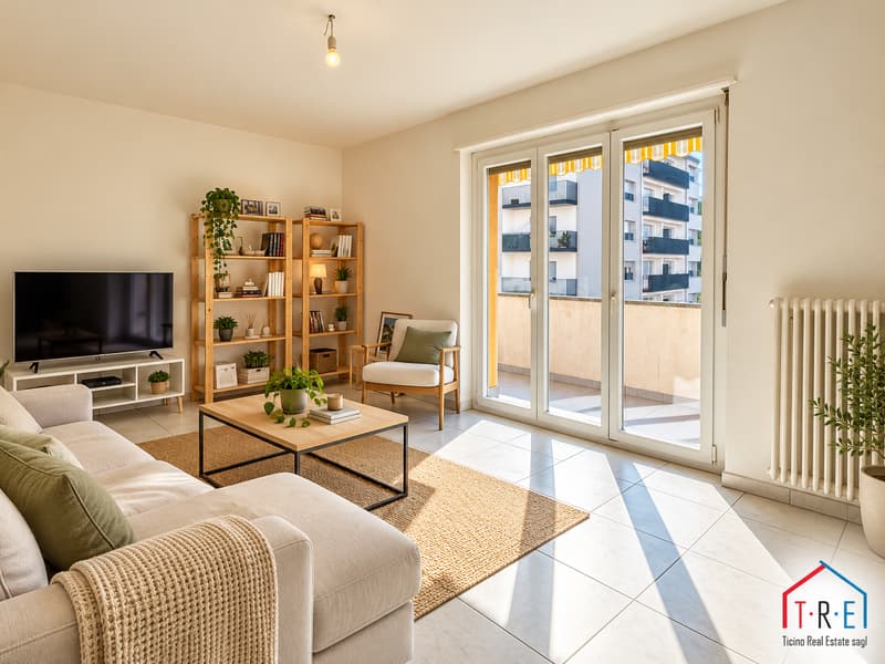 MENDRISIO – LUMINOSO APPARTAMENTO DI 3.5 LOCALI CON BALCONE, ASCENSORE E POSTO AUTO (10)