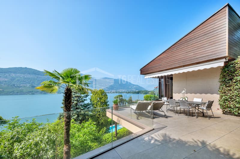 PRESTIGIOSA VILLA A MONTAGNOLA - VISTA LAGO, PISCINA INTERNA E DARSENA (7)