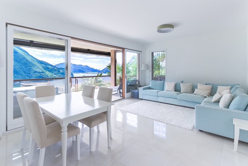SPLENDIDO 3.5 LOCALI CON GIARDINO PRIVATO E VISTA LAGO (1)