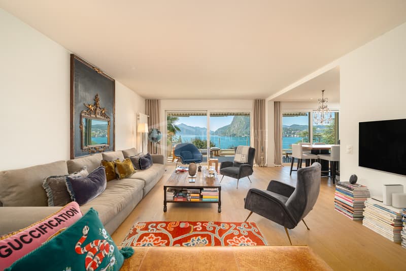ELEGANZA CONTEMPORANEA CON VISTA LAGO A CASTAGNOLA. 3,5 LOCALI (2)