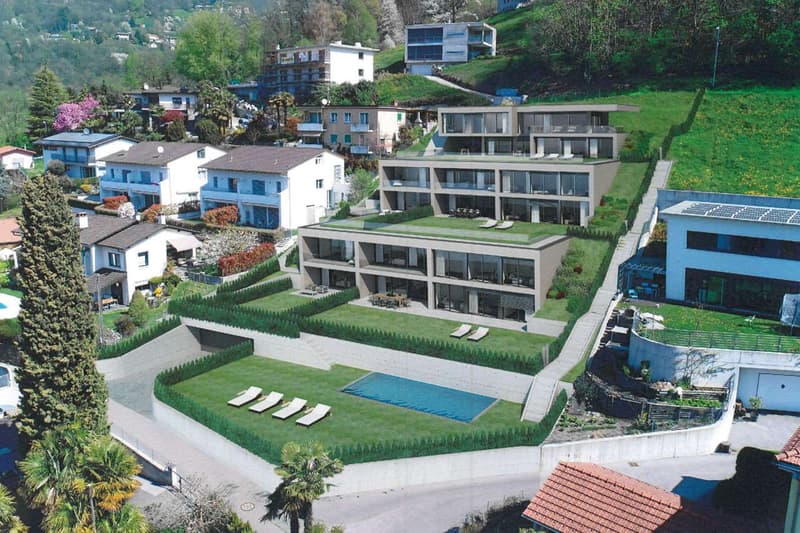 Moderno apartamento con giardino privato e piscina (2)