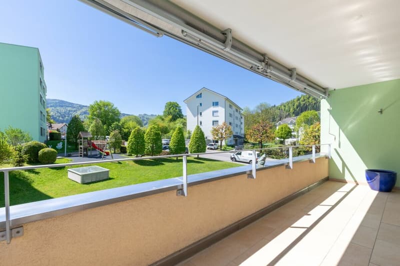 Balkonaussicht nach Süd/West und Blick in die Natur