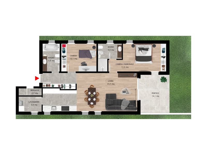 Appartamento nuovo di 4.5 locali con giardino, casa secondaria (1)