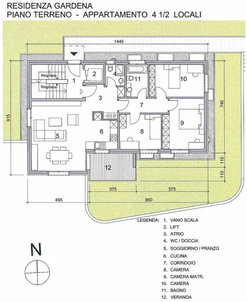 APPARTAMENTO DI 4.5 LOCALI CON GIARDINO (14)