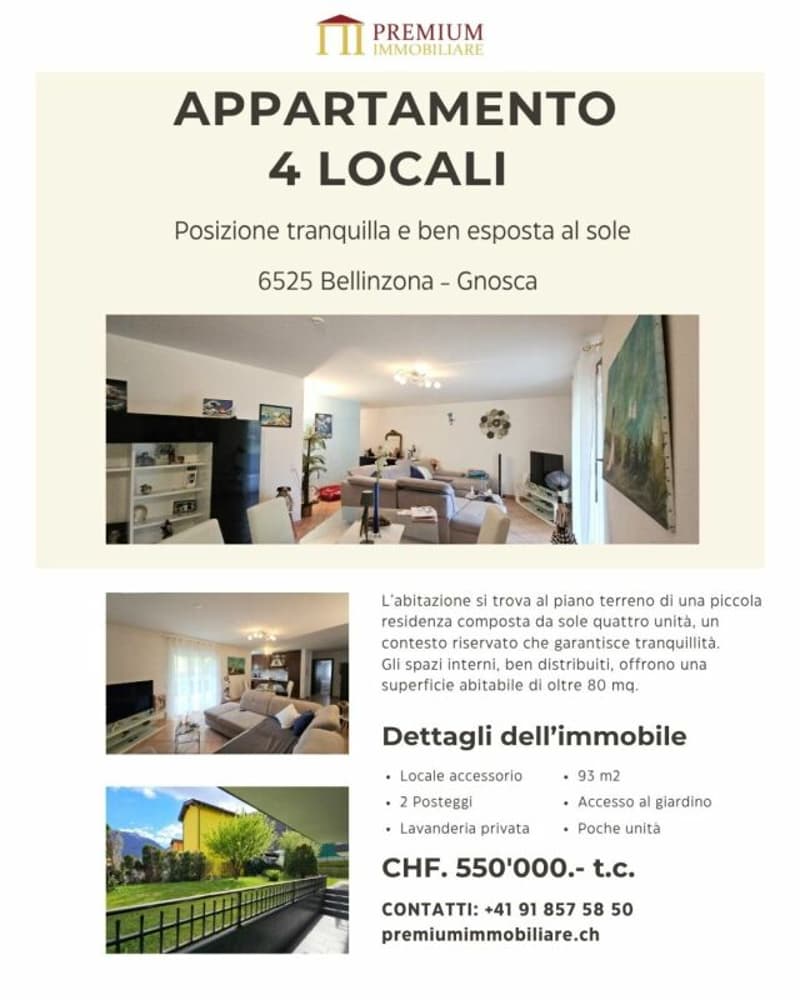 APPARTAMENTO AL PIANO TERRENO A GNOSCA (1)