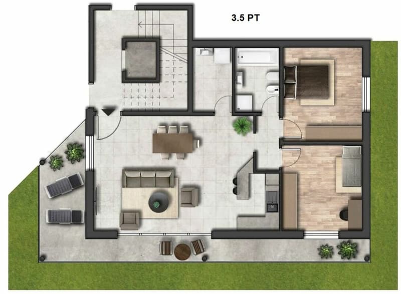 APPARTAMENTO 3.5 LOCALI CON GIARDINO (12)