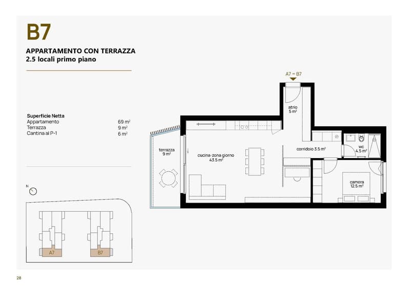 Appartamento moderno 2.5 locali con terrazzo - Lumino (TI) (8)