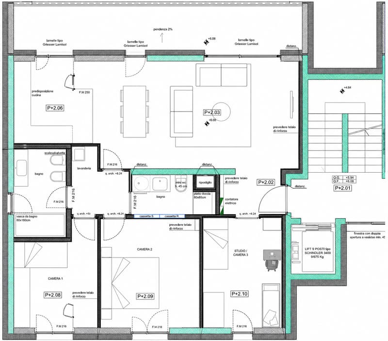 Affittasi appartamento 4.5 locali – 100 m² – Mendrisio, Via Campagna Adorna 21 (12)
