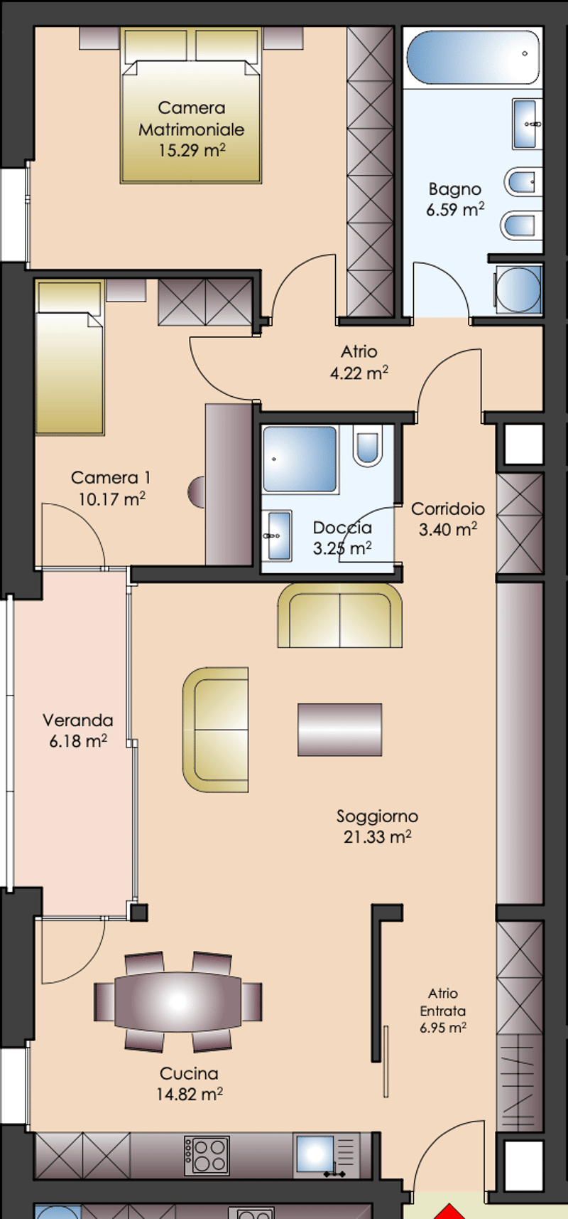 APARTAMENTO 3,5 LOCALI IN OTTIME CONDIZIONI (11)