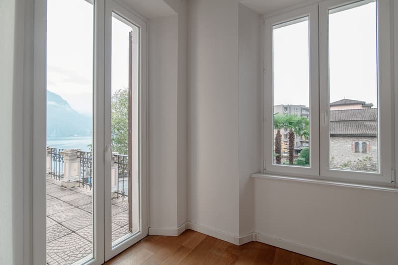 AFFITTASI MENSILMENTE Villa pronta all'uso in centro Lugano con importante vista lago (17)