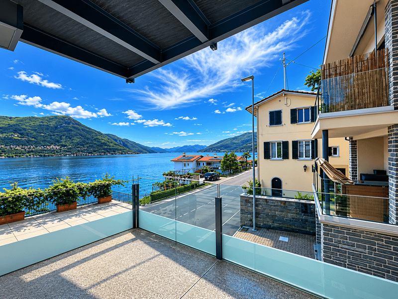 BRISSAGO - VENDESI LUMINOSO 3.5 CON MERAVIGLIOSA VISTA LAGO (4)