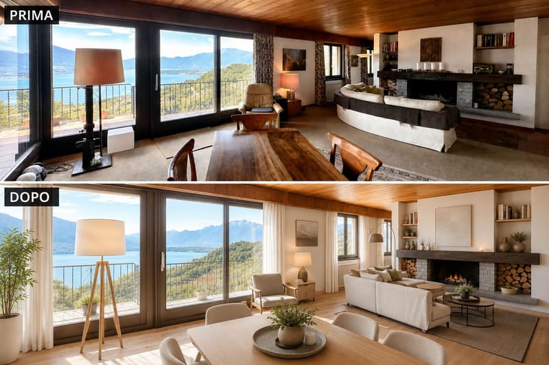 Tessiner Charme trifft Panorama – 4.5 Zimmer mit 180°-Seeblick (2)