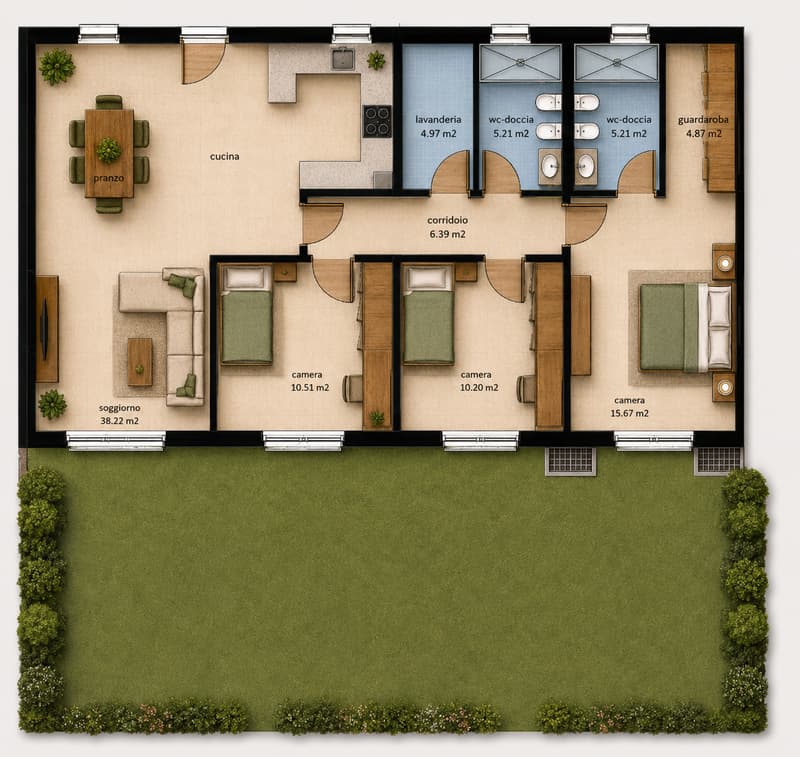 NUOVI APPARTAMENTI 4.5 LOC. CON GIARDINO/TERRAZZA IN AFFITTO (10)