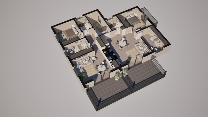 Appartamento 3.5 locali con terrazza di nuova costruzione PPP4 (11)