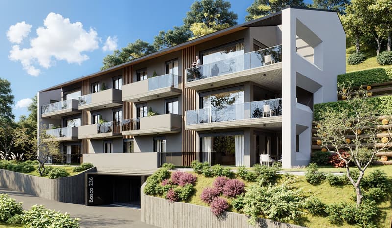 APPARTAMENTO DI 4.5 LOCALI CON TERRAZZA E GIARDINO PRIVATO A BOSCO LUGANESE PPP3 (2)