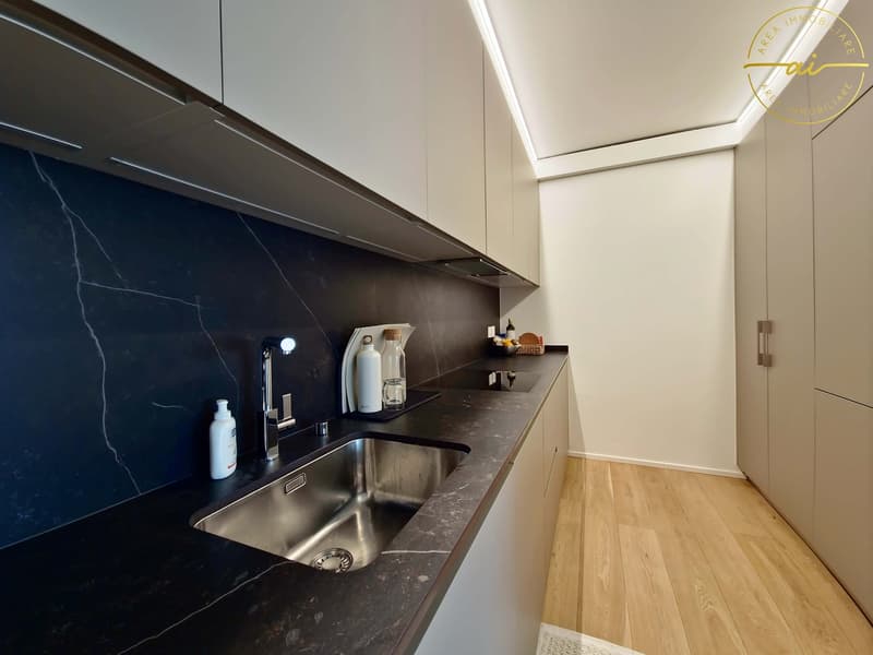 ELEGANTE APPARTAMENTO 3.5 LOCALI CON TERRAZZA E VISTA LAGO PARZIALE A PARADISO (7)