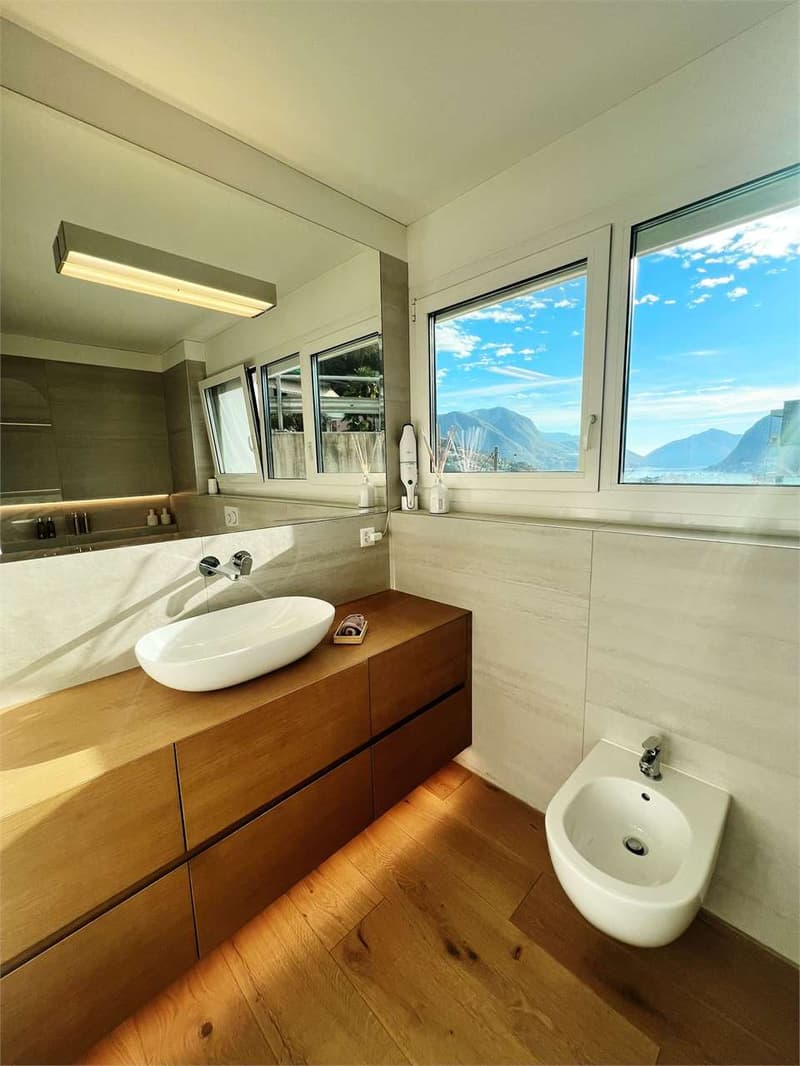 Elegante 3,5 locali arredato con giardino e vista lago (6)