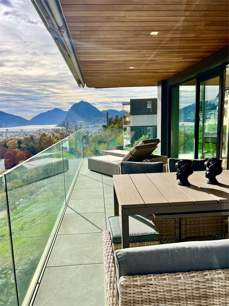 Elegante 3,5 locali arredato con giardino e vista lago (13)
