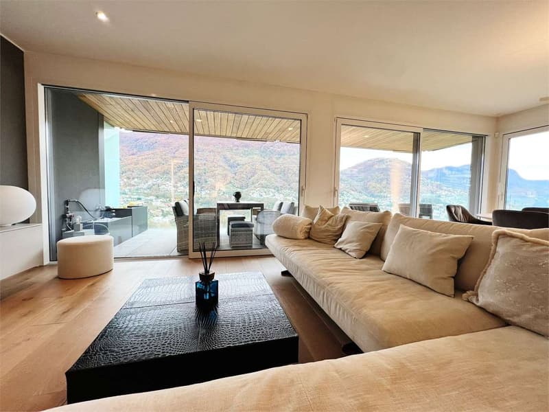 Elegante 3,5 locali arredato con giardino e vista lago (2)