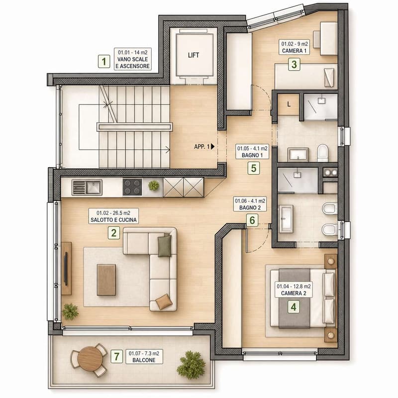 Appartamenti di nuova costruzione a Viganello (6)