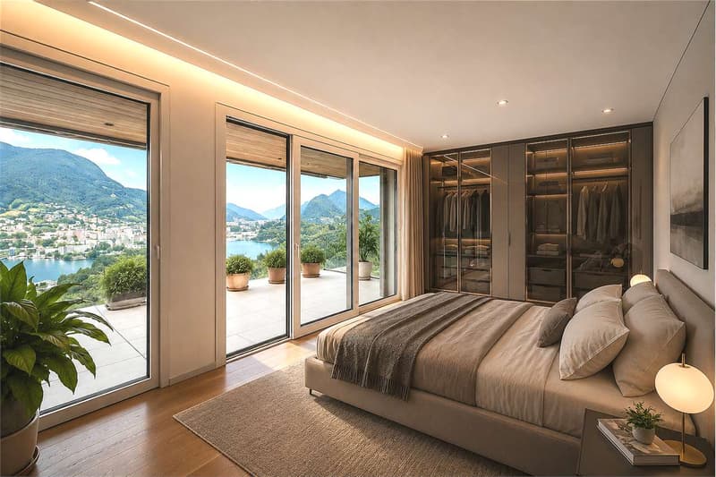 Attico panoramico con ampia terrazza e vista lago (5)