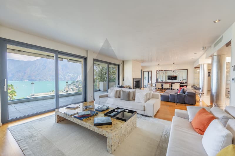 ATTICO CON VISTA LAGO, PISCINA INTERNA E SPA (8)