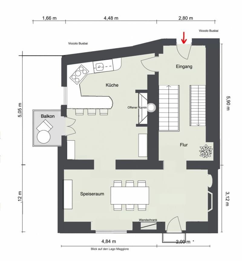 EG mit Küche und Essen