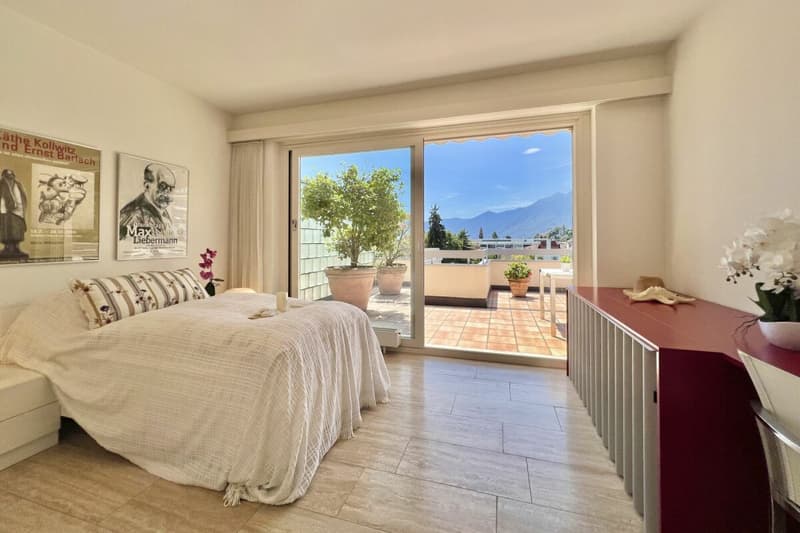 Elegante Attikawohnung mit grosser Sonnenterrasse und Gemeinschaftspool - Nähe See und Zentrum ASCONA (40)