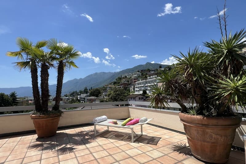 Elegante Attikawohnung mit grosser Sonnenterrasse und Gemeinschaftspool - Nähe See und Zentrum ASCONA (18)