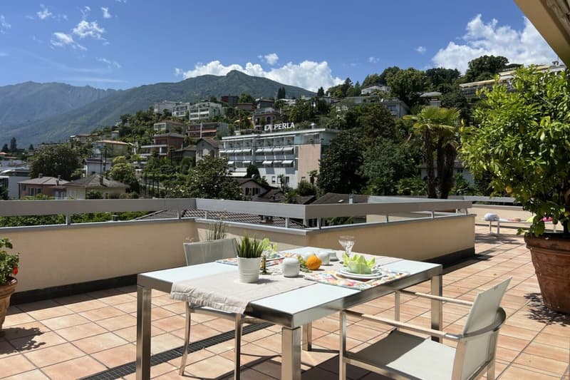 Elegante Attikawohnung mit grosser Sonnenterrasse und Gemeinschaftspool - Nähe See und Zentrum ASCONA (28)